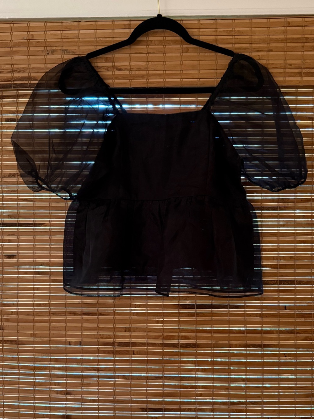 English Factory Sheer Organza Baby Doll Top